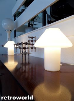 Pair of Glass Italian Table Lamps Murano Era