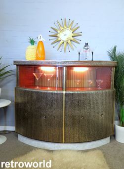 Vintage Retro 50s 60s Cocktail Drinks Hubbinet Del Boy Bar Cabinet Unit