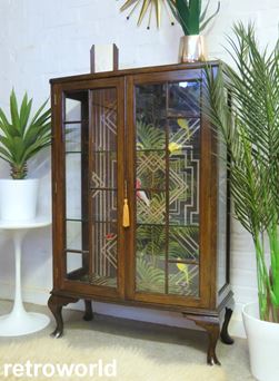 Vintage Retro 50s 60s Drinks Display Cabinet Unit