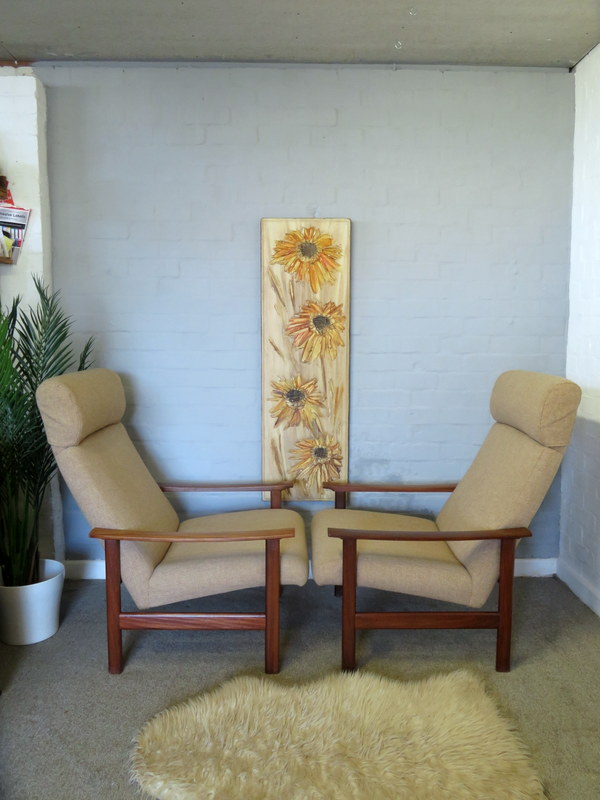 Vintage Mid Century Retro 60s Pair of CORNWELL NORTON Lounge Armchair