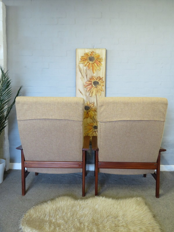 Vintage Mid Century Retro 60s Pair of CORNWELL NORTON Lounge Armchair