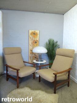 Vintage Mid Century Retro 60s Pair of CORNWELL NORTON Lounge Armchair