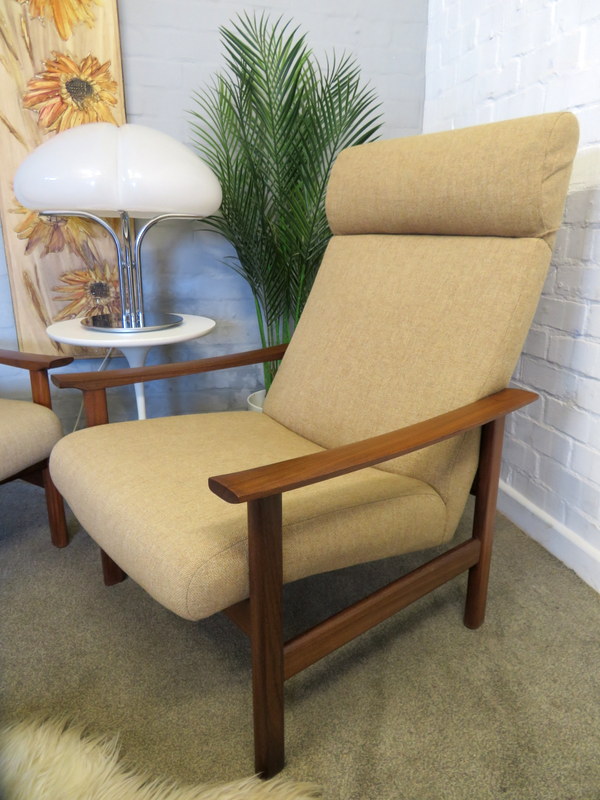 Vintage Mid Century Retro 60s Pair of CORNWELL NORTON Lounge Armchair