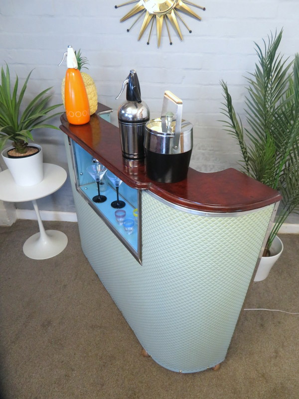 Vintage Mid Century 60s 70s Home Cocktail Drinks Bar Cabinet