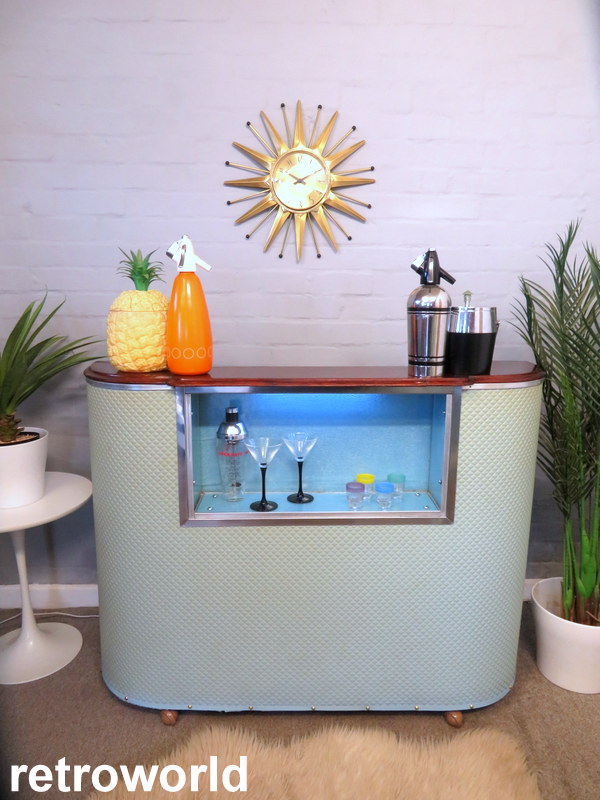 Vintage Mid Century 60s 70s Home Cocktail Drinks Bar Cabinet