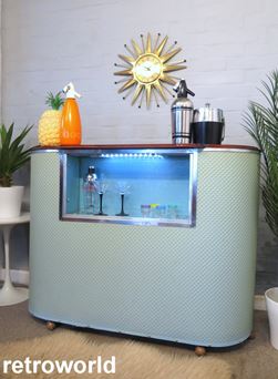 Vintage Retro 50s 60s Cocktail Drinks Display Cabinet Unit