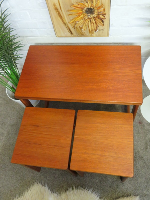 Vintage Retro MCM 60s Teak McIntosh Nest of Coffee Tables