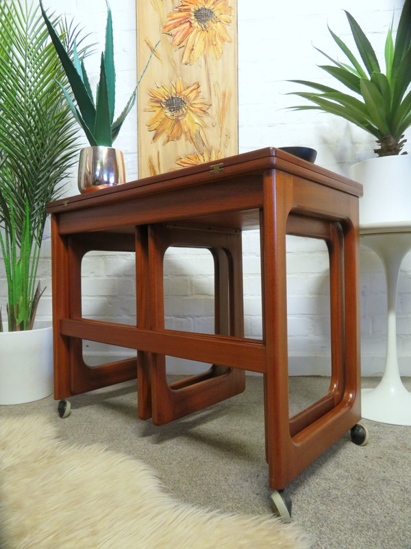 Vintage Retro MCM 60s Teak McIntosh Nest of Coffee Tables