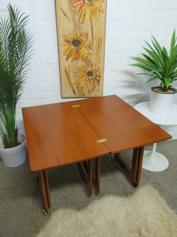 Vintage Retro MCM 60s Teak McIntosh Nest of Coffee Tables