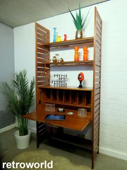 MCM Mid Century Vintage Retro Single Bay Set of Vintage STAPLES LADDERAX Shelving