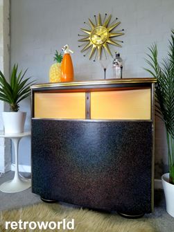 Vintage Retro Art Deco Era Display Drinks Gin Cabinet