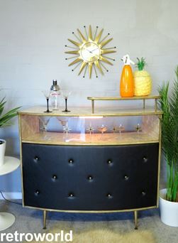 Vintage Retro 50s 60s Del Boy Cocktail Drinks Bar Cabinet Unit
