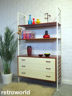 Vintage Retro 60s STAPLES LADDERAX SHELVING SYSTEM