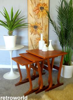 Vintage Mid Century Retro 60s 70s Teak Danish Side Coffee Table