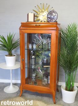 Vintage Retro 50s 60s Cocktail Drinks Display Cabinet Unit
