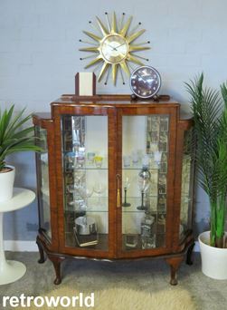 Vintage Retro 50s 60s Cocktail Drinks Display Cabinet Unit