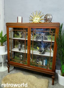 Vintage Retro 50s 60s Cocktail Drinks Display Cabinet Unit