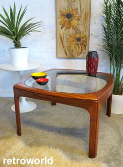 Vintage Mid Century Retro 60s 70s Teak Danish Nest of Coffee Tables