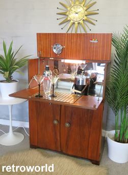 Vintage Retro MCM Tiki Bamboo 50s 60s Cocktail Drinks Bar