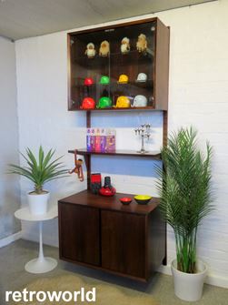 Vintage Retro Teak STAPLES LADDERAX Shelving System