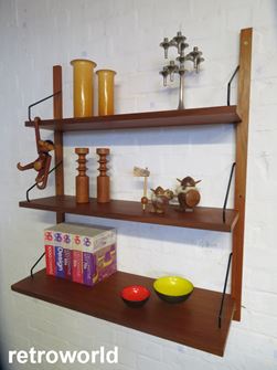 Vintage Retro Teak STAPLES LADDERAX Shelving System