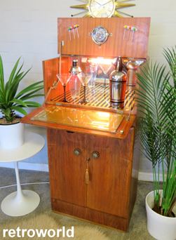 Vintage Retro MCM Tiki Bamboo 50s 60s Cocktail Drinks Bar