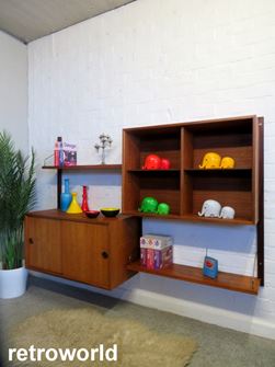 Vintage Retro Teak STAPLES LADDERAX Shelving System