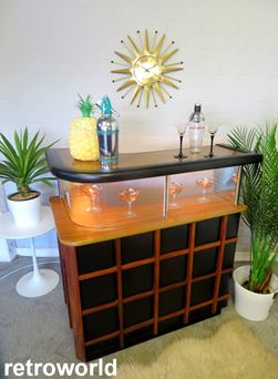 Vintage Retro 50s 60s Cocktail Drinks Cabinet Bar Unit