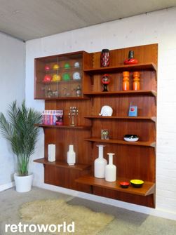 Vintage Retro Teak STAPLES LADDERAX Shelving System